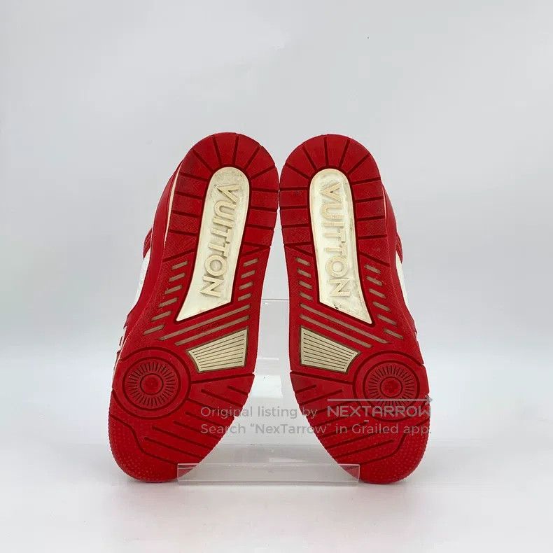 Louis Vuitton Louis Vuitton Trainer Red logo Embossed Lace Up Casual Fla Size US 7 / EU 40 - 5 Thumbnail
