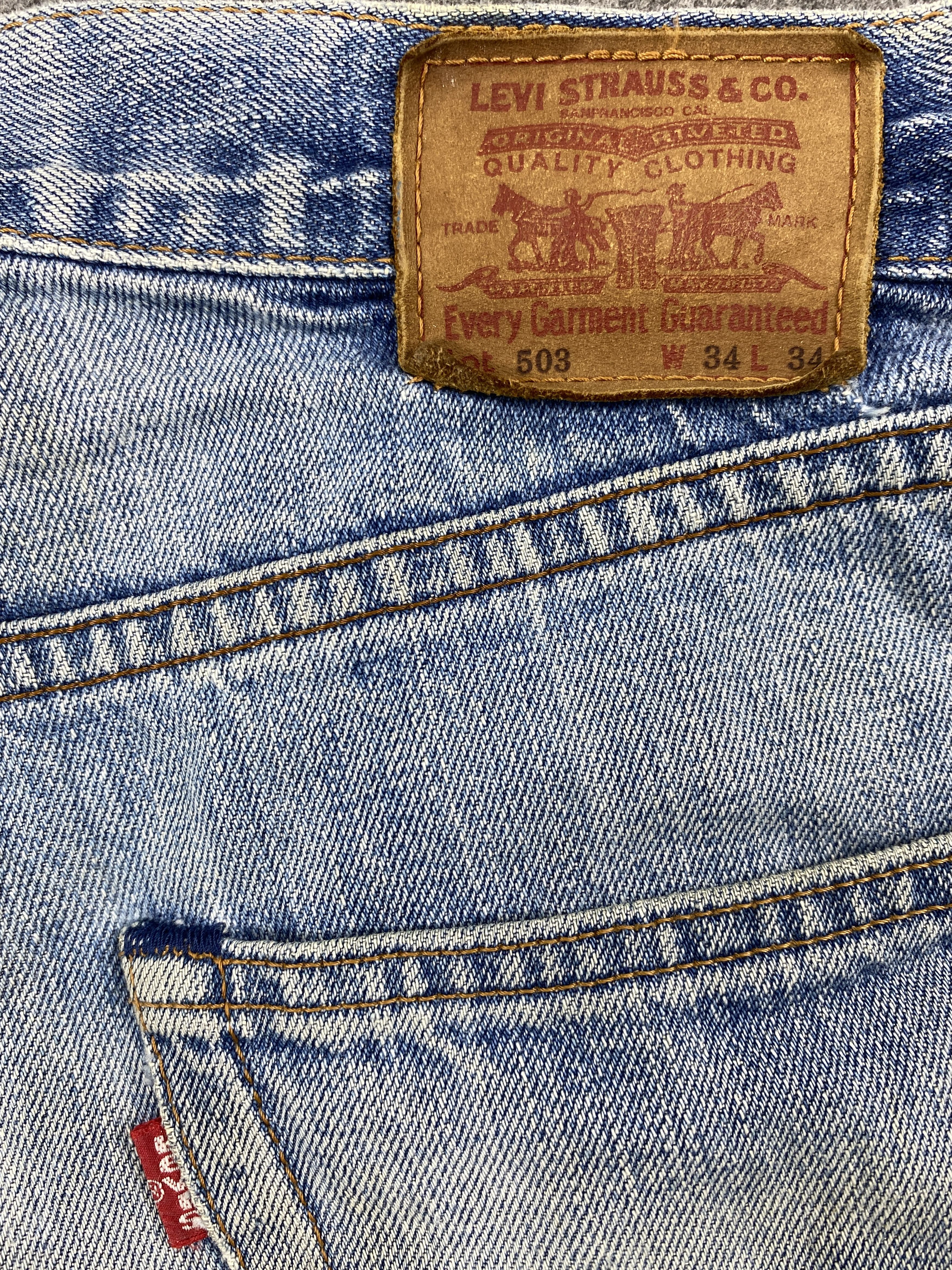 Levi's Dirty Used Blue Vintage Levi's 503 34x30 Denim -SJ093 Size US 34 / EU 50 - 9 Thumbnail