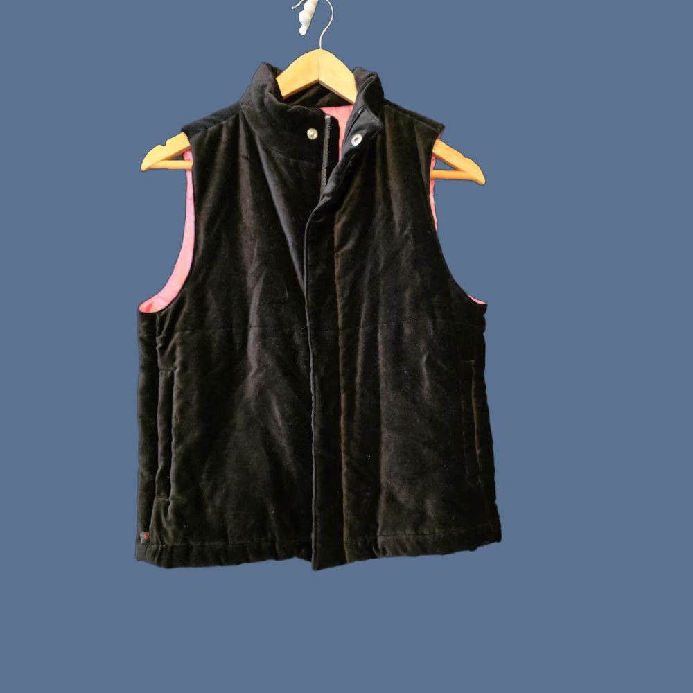 Ralph Lauren VINTAGE Ralph Lauren Vest Womens Small Black Velvet Quilted Zip Puffer Hong Kong Size S / US 4 / IT 40 - 1 Thumbnail