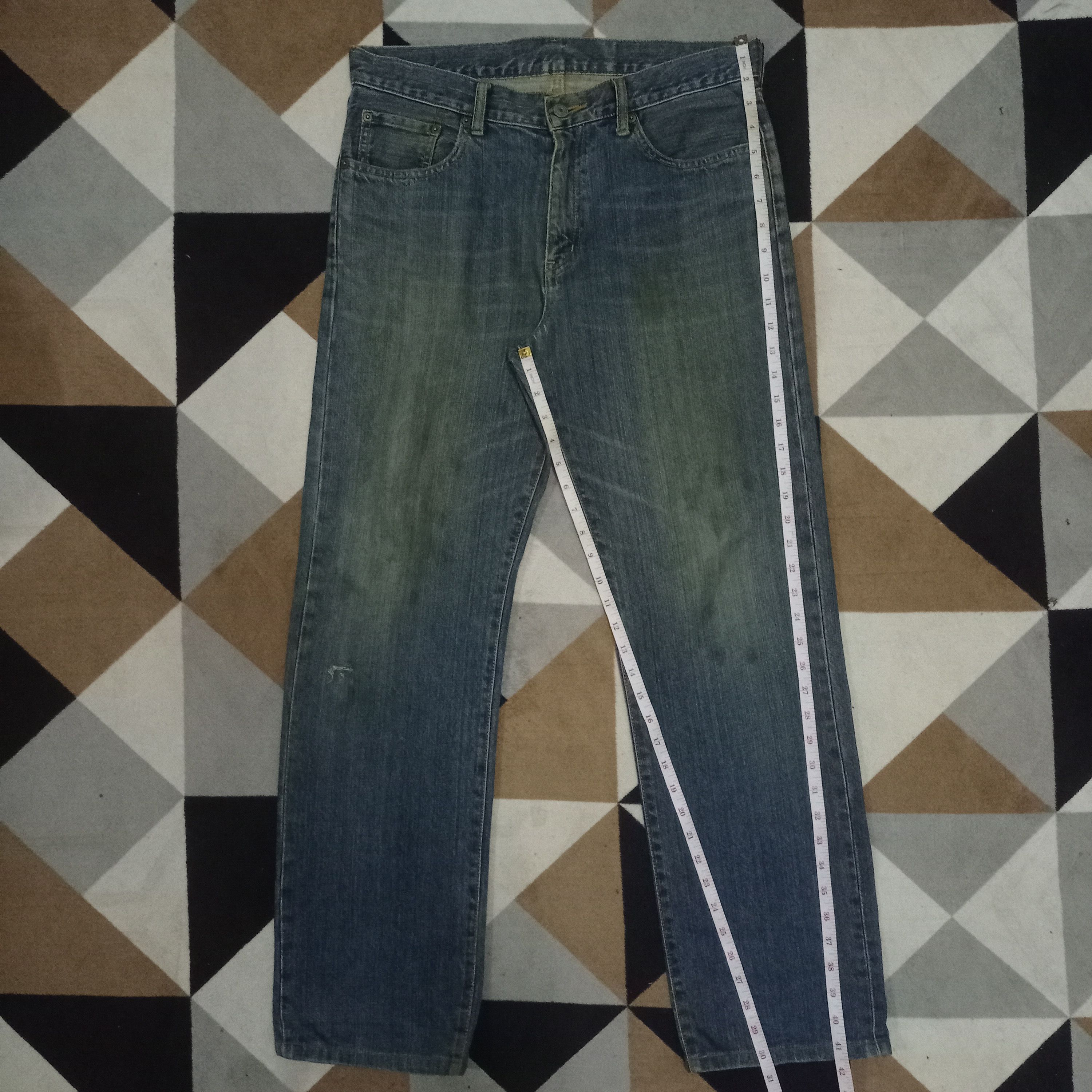 Uniqlo Vintage Japanese Uniqlo Mud Wash Distressed Baggy Jeans Size US 34 / EU 50 - 9 Thumbnail
