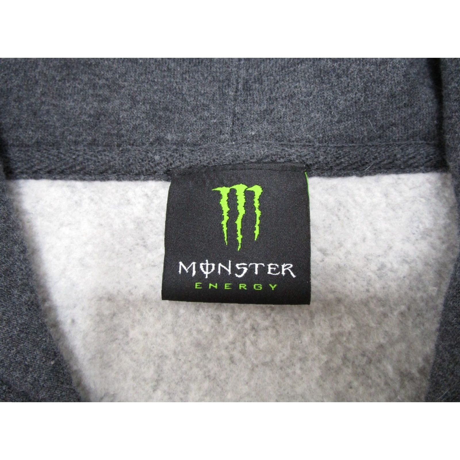 Vintage Monster Energy Mens Zip Up Hoodie Sweatshirt Gray L Regular Hooded Full Zip Sweatshirt Graphic Print Size US L / EU 52-54 / 3 - 3 Thumbnail