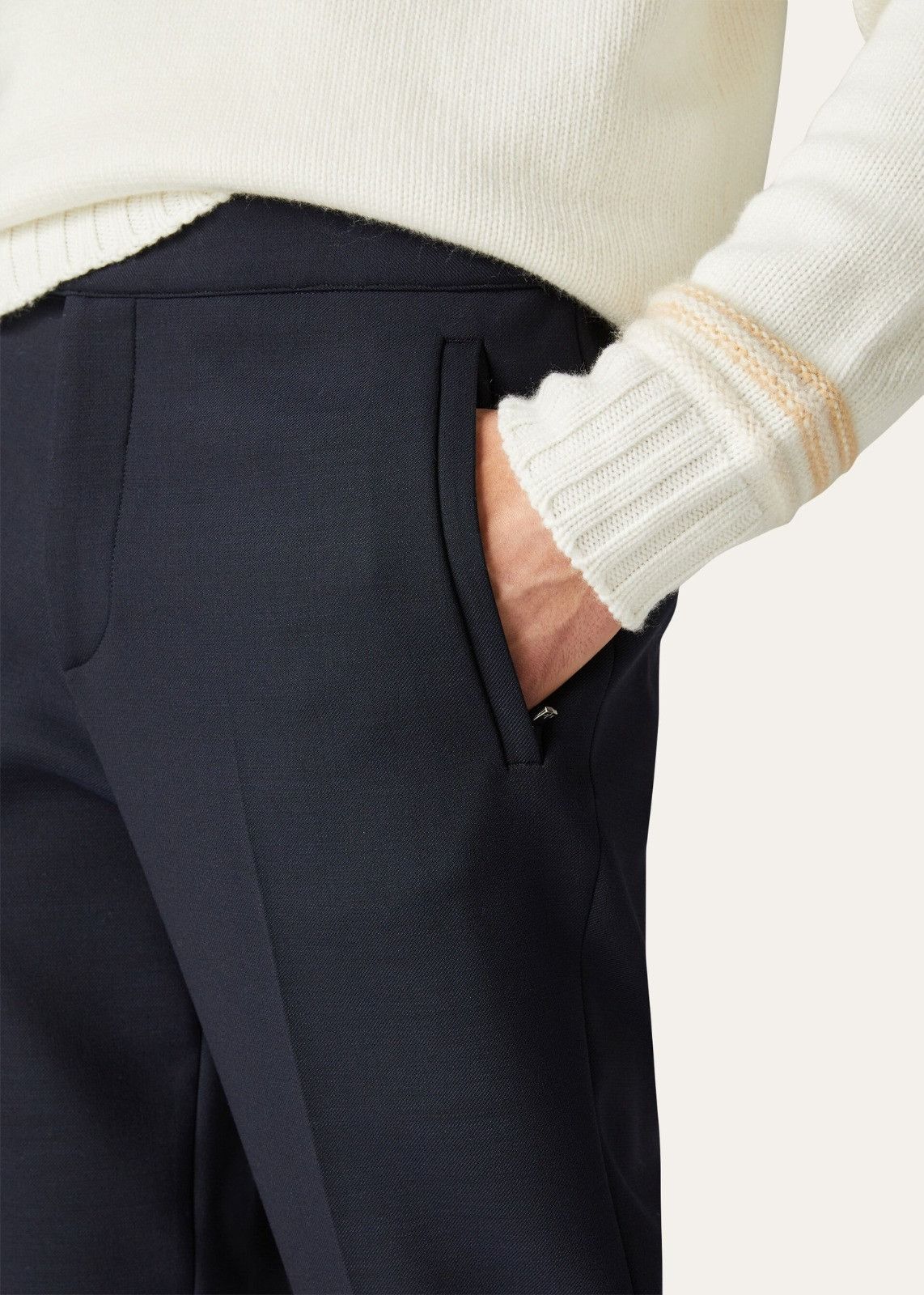Loro Piana o1srvl11e1224 Muster Techno Wool Pant in Navy Blue Size US 28 / EU 44 - 6 Thumbnail