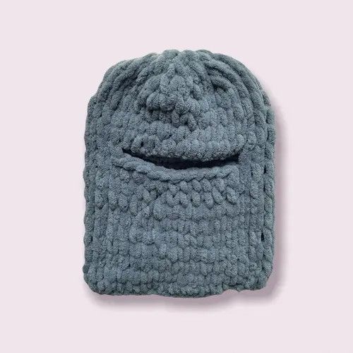 Handmade × Japanese Brand Handmade Plush Knitted Balaclava Ski Mask Bunny Rabbit Style Size ONE SIZE - 3 Thumbnail