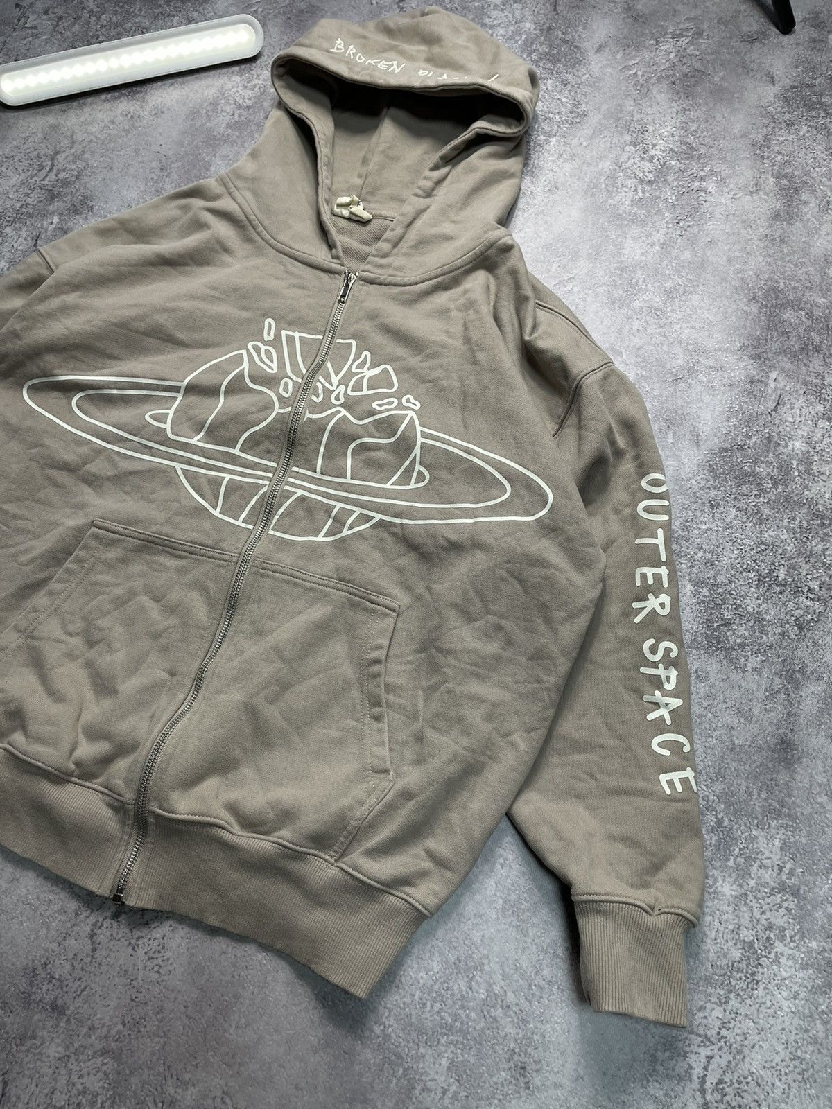 Broken Planet Broken Planet Mkt Y2K Boxy Zip Hoodie Beige S Size US S / EU 44-46 / 1 - 2 Thumbnail