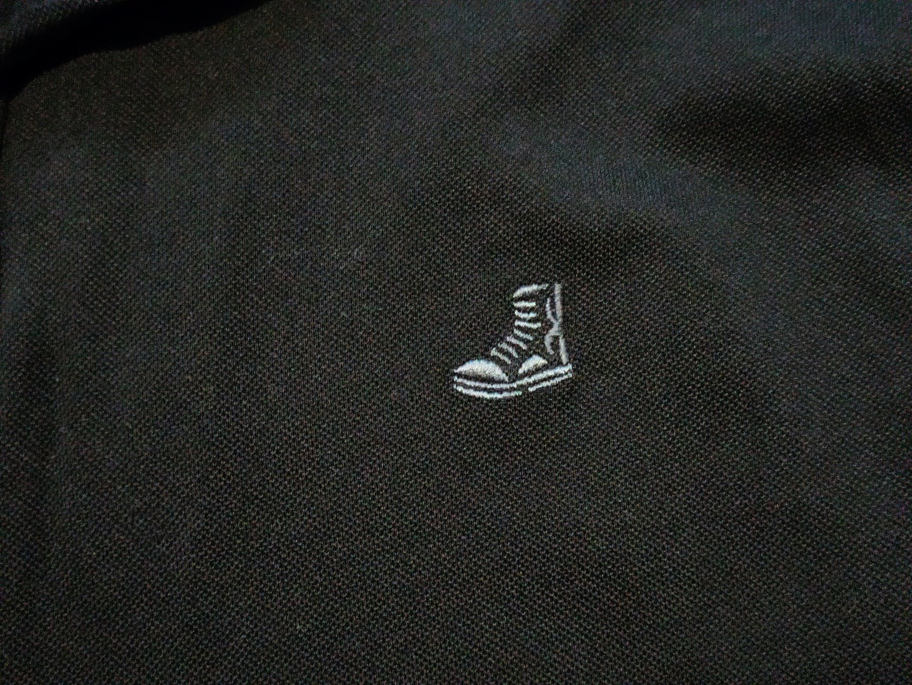 Lanvin LANVIN Sneaker Embroidered Cotton Pique Black Polo Shirt Size US L / EU 52-54 / 3 - 2 Thumbnail