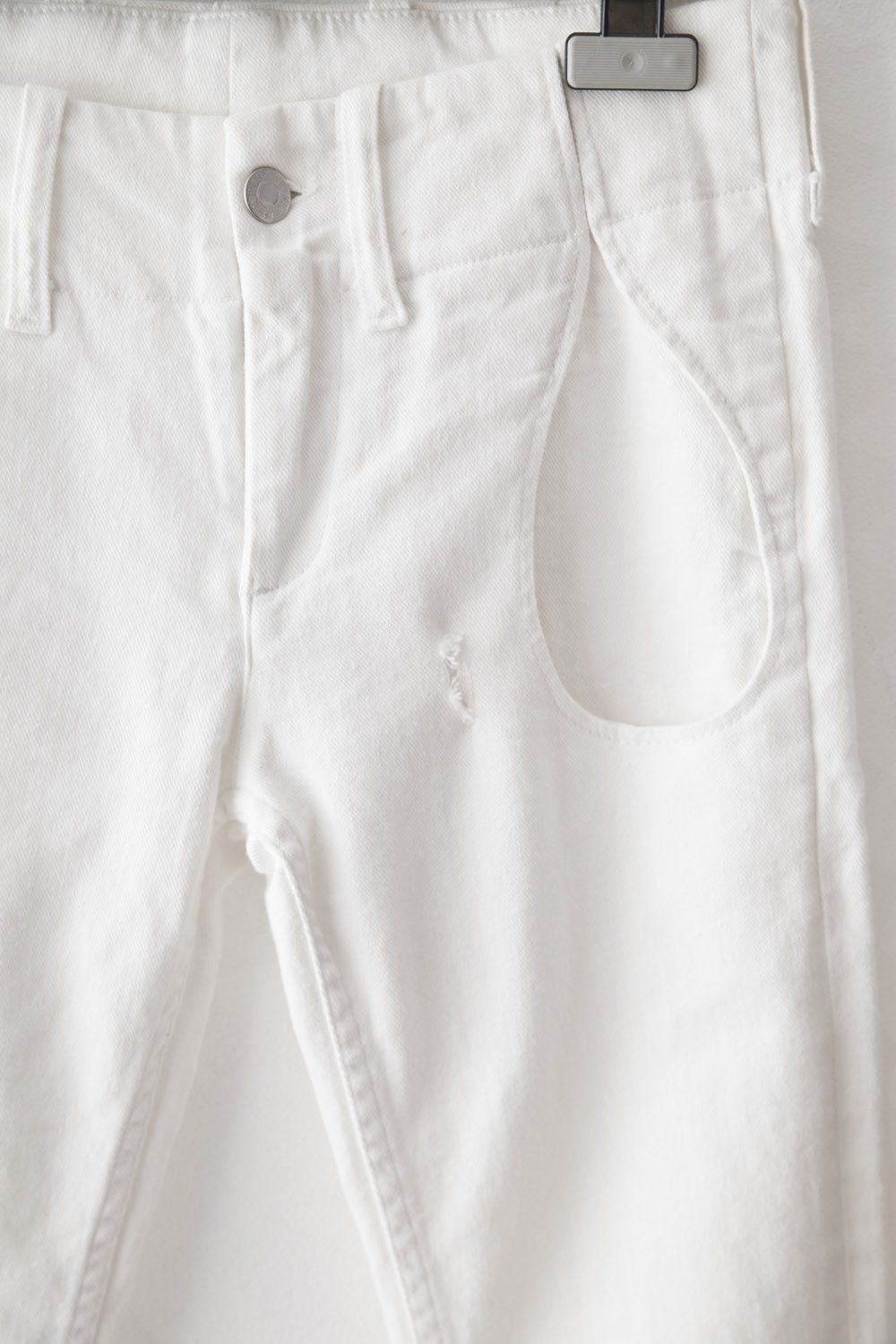 Helmut Lang Vintage 2000's white tear drop denim jeans Size 25" / US 0 / IT 36 - 3 Thumbnail