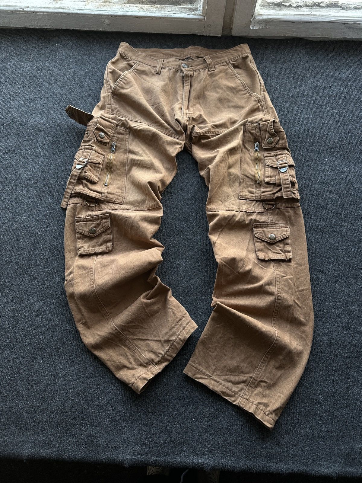 Other 🚨RARE 90s MULTIPOCKET Stone Wash BROWN Jeans Mens 30 Size US 30 / EU 46 - 1 Thumbnail