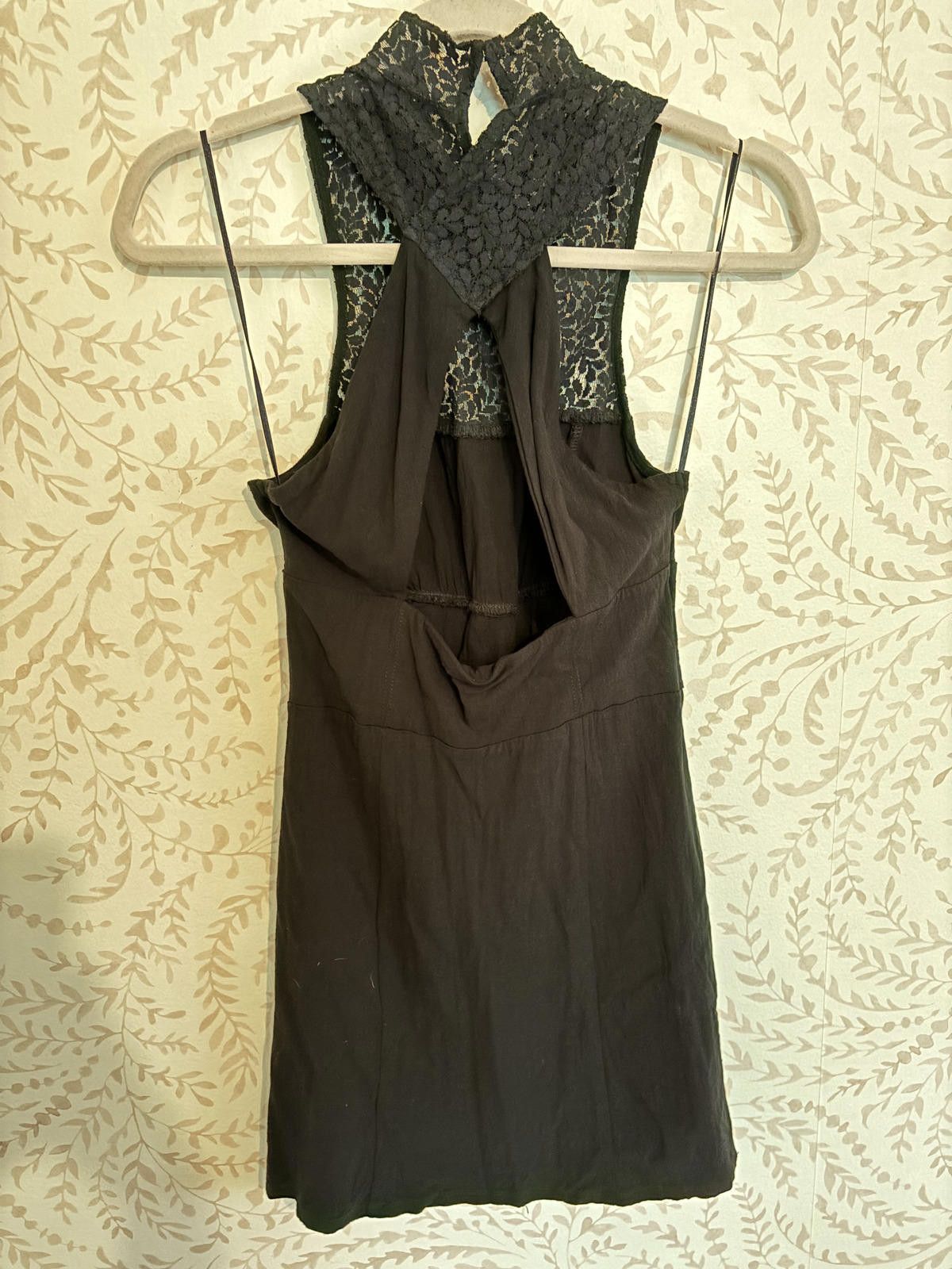 Free People Intimately Free People Black Lace Corset Dress High Neck Size S / US 4 / IT 40 - 5 Thumbnail