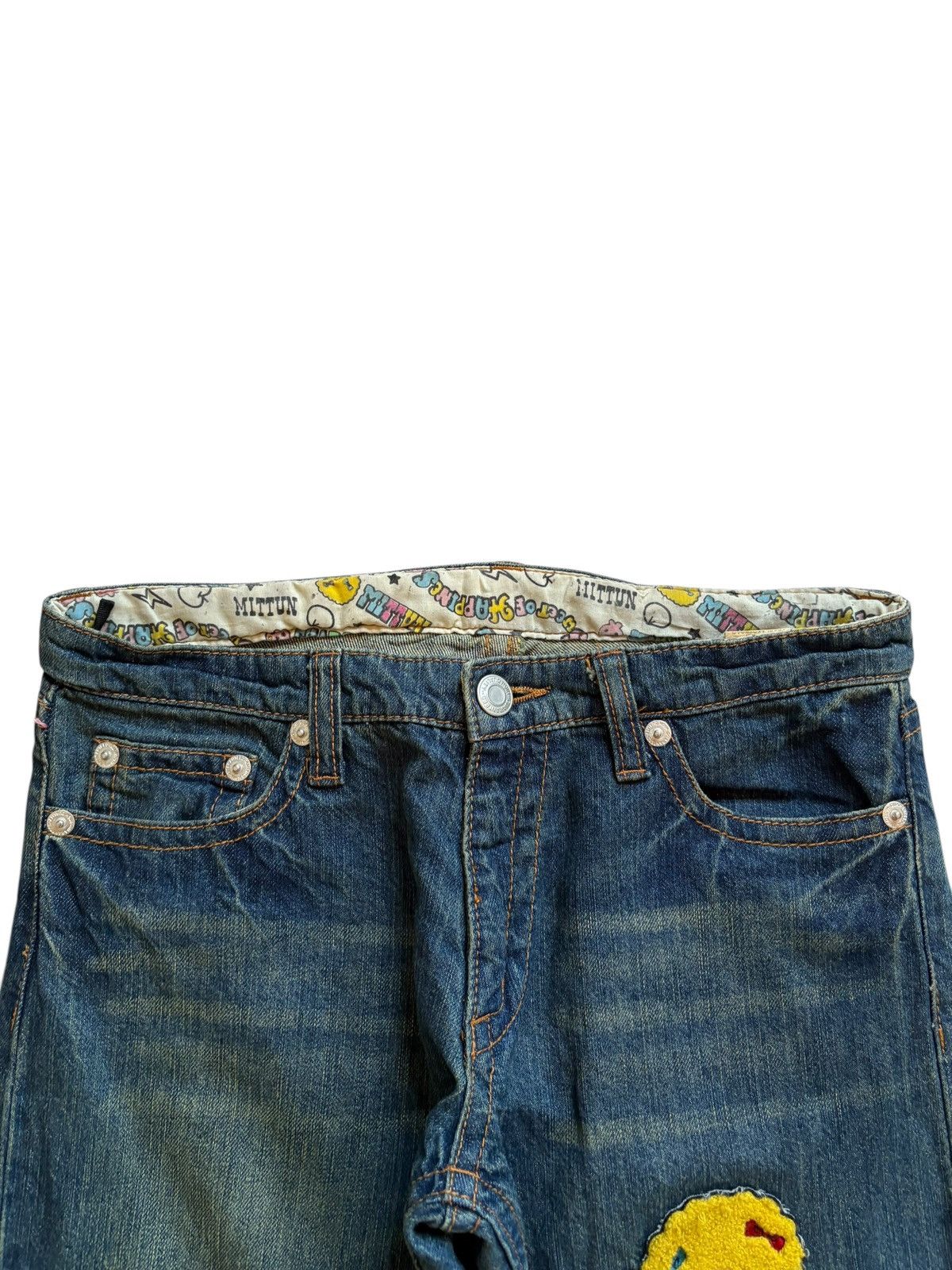 Japanese Brand Vintage Japanese Brand Rusty Mud Wash Embroidery Loose Jeans Size 31" - 4 Thumbnail
