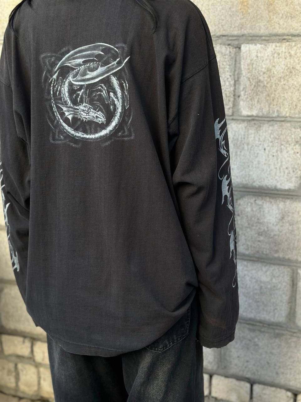 Japanese Brand VTG Adult Man Spiral Longs-levee T-shirts Band Dragon Rock Size US XXL / EU 58 / 5 - 10 Thumbnail