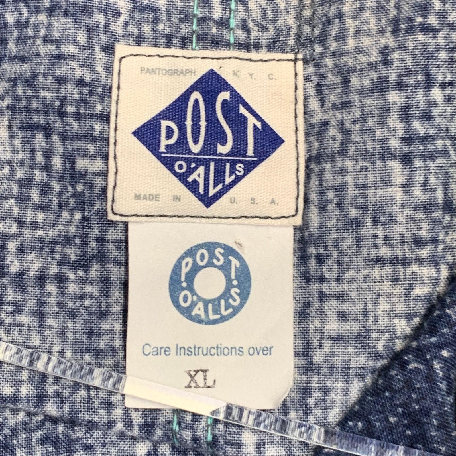 Other POST O'ALLS Size XL Navy Grey Marbled Cotton Shirt Jacket Size US XL / EU 56 / 4 - 8 Thumbnail