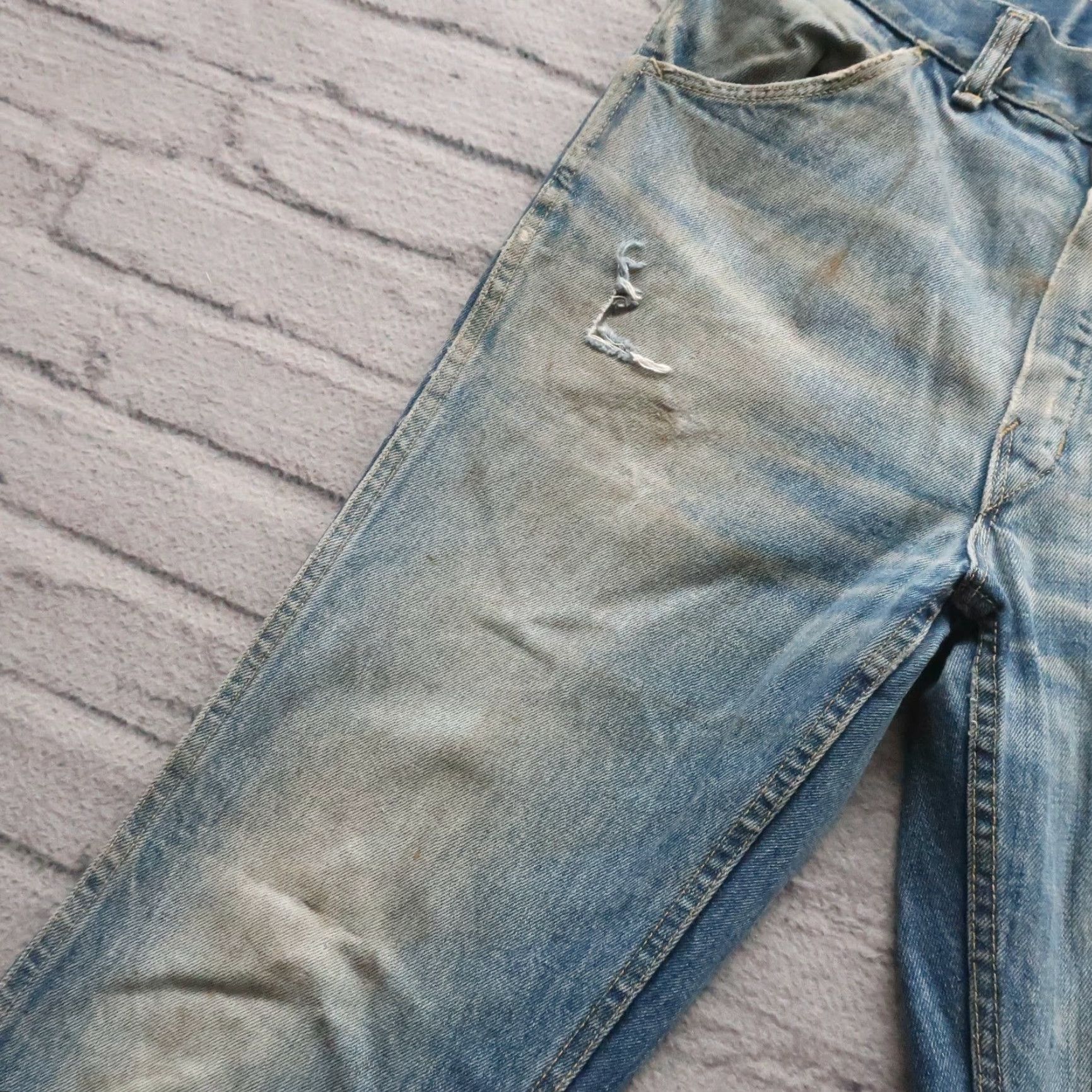 Vintage Vintage Big Yank Jeans Union Made Denim Jeans 30x29 Medium Wash Men Bootscut XX Vintage 60s Mens Size US 30 / EU 46 - 3 Thumbnail