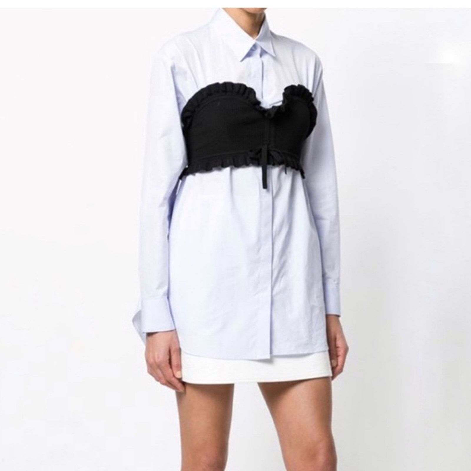 Kenzo NWT Kenzo Bustier Button Down Shirt Knit Bustier S $495 Size S / US 4 / IT 40 - 2 Thumbnail