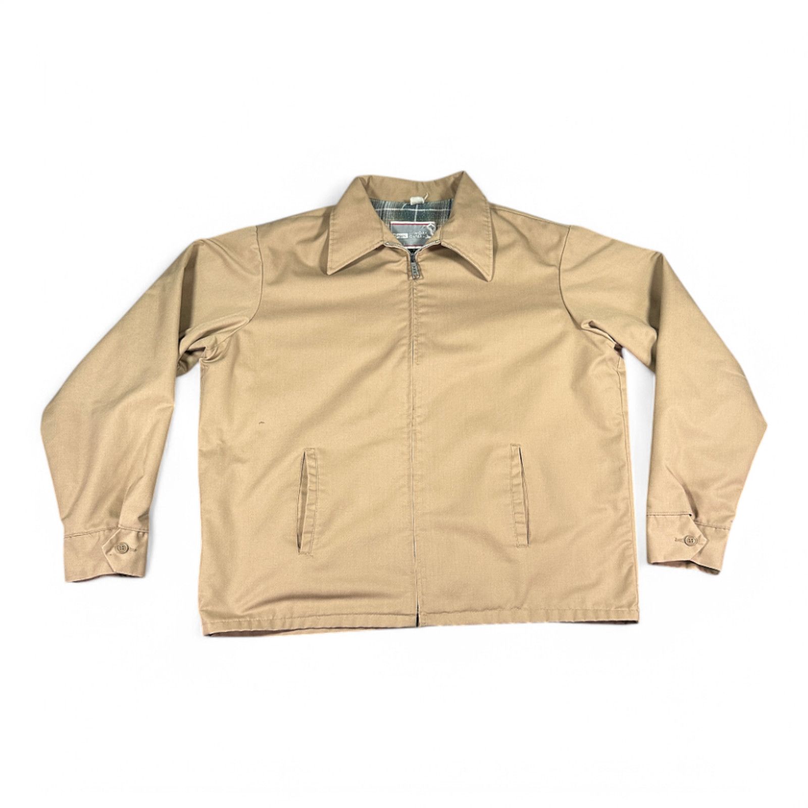 Vintage Sears Jacket Brown Work Outerwear Blanket Lined 70s