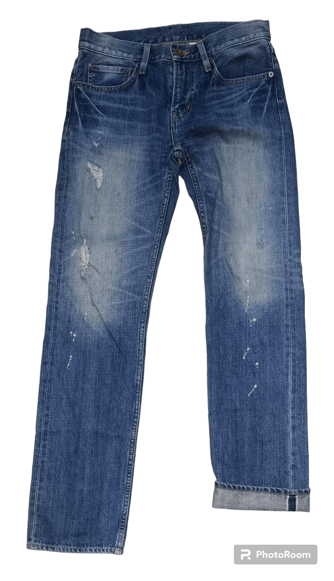 Japanese Brand × LOWRYS FARM LOWRYS FARM SELVEDGE DISTRESS JEANS Size 31" - 1 Thumbnail