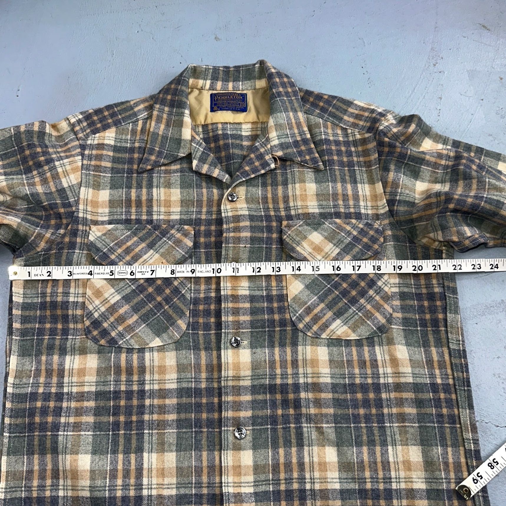 Pendleton VINTAGE Pendleton Men’s Board Shirt Flannel 100% Wool Plaid 1970s Casual Size M Grey Size US M / EU 48-50 / 2 - 4 Thumbnail