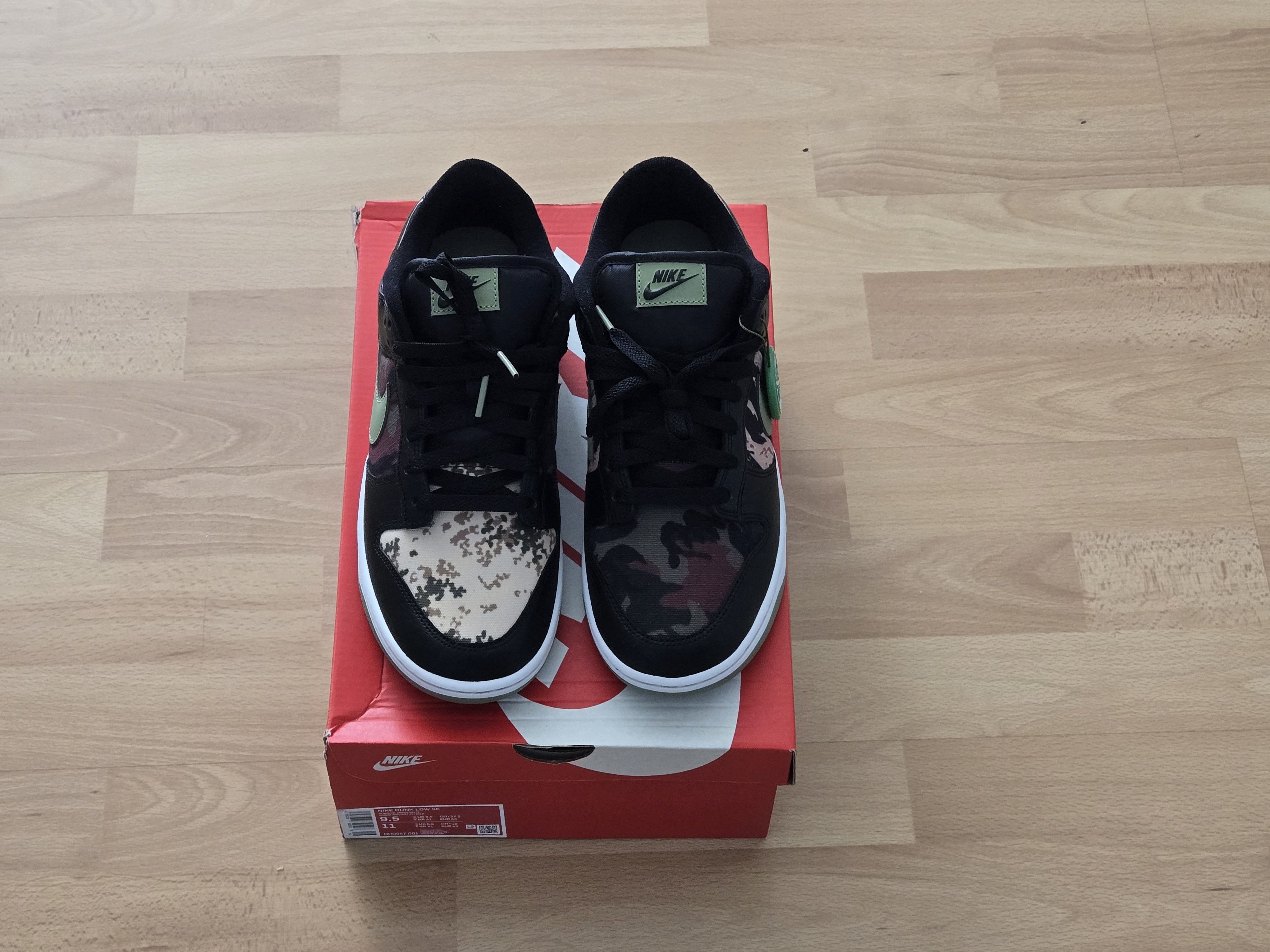 Nike Nike Dunk Low SE Crazy Camo Black Multi-Camo – New sz 9.5 Size US 9.5 / EU 42-43 - 2 Thumbnail