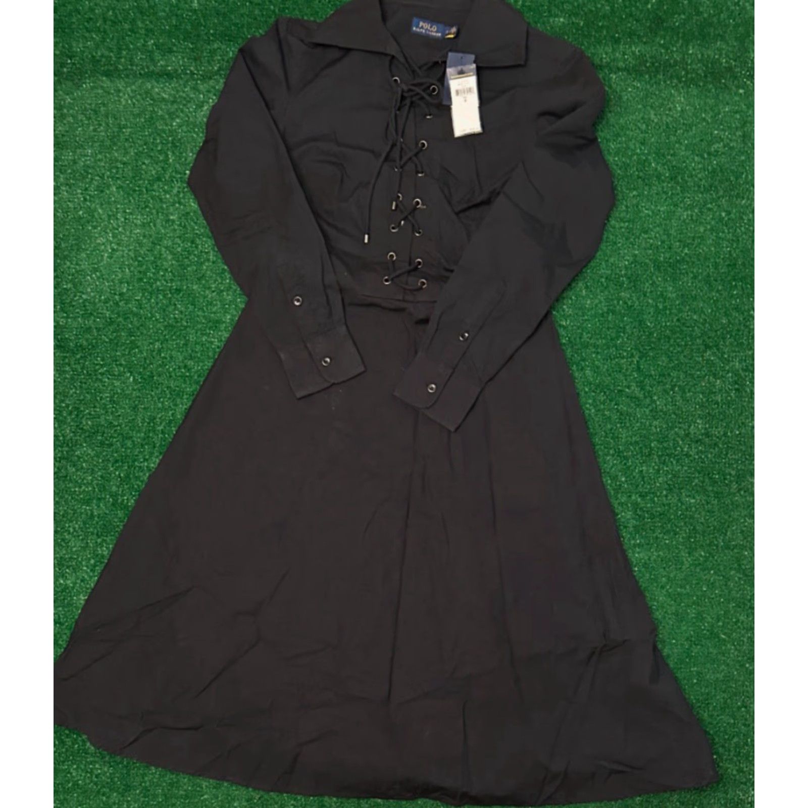 Polo Ralph Lauren Polo Ralph Lauren Lace Up Cotton Shirt Dress Black Women’s Size 2 New With Tags Size XS / US 0-2 / IT 36-38 - 2 Thumbnail