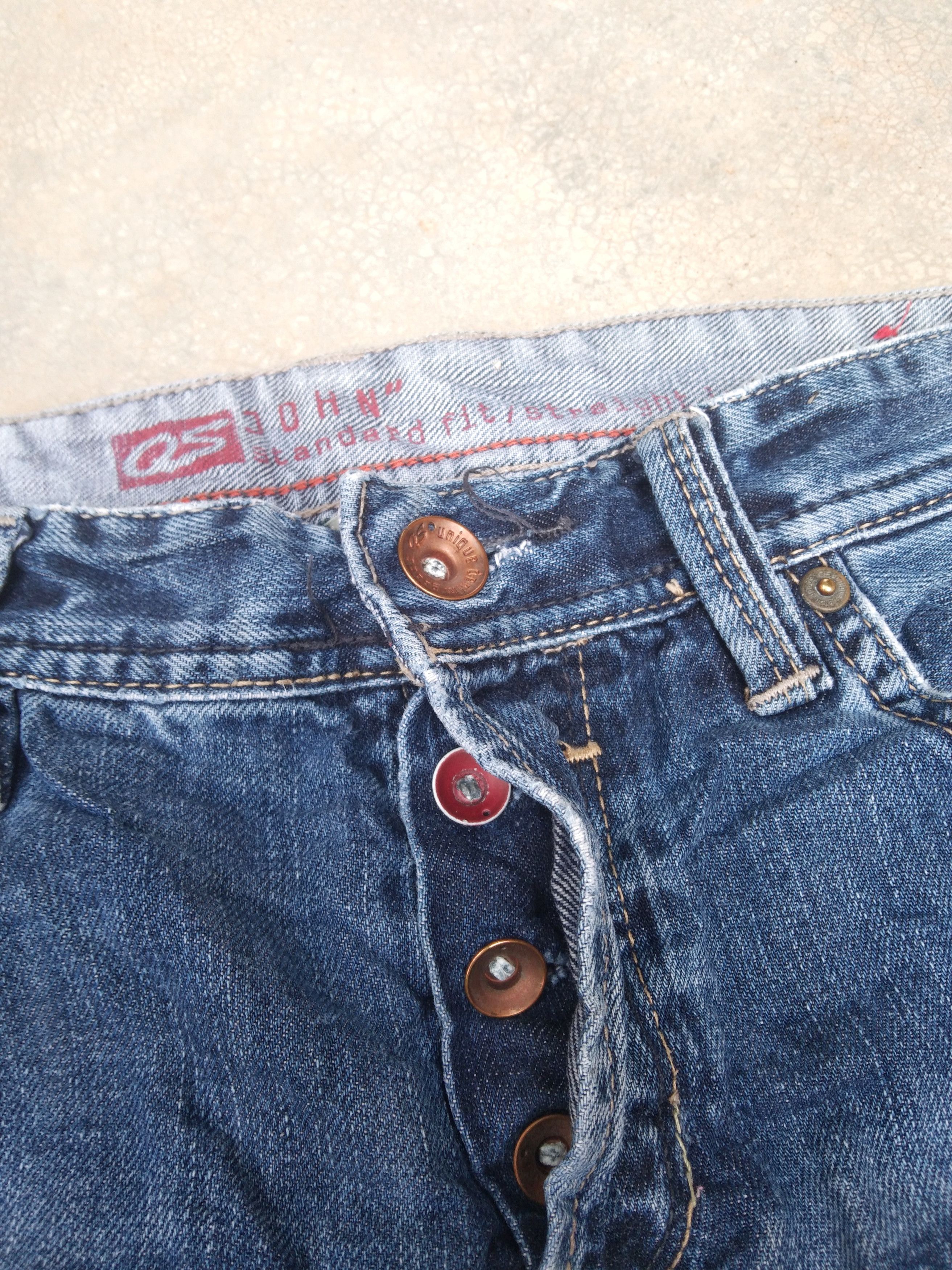 Jean Vintage Y2k Retro Faded Blue Straight Leg Jeans 32x32 Size US 32 / EU 48 - 7 Thumbnail
