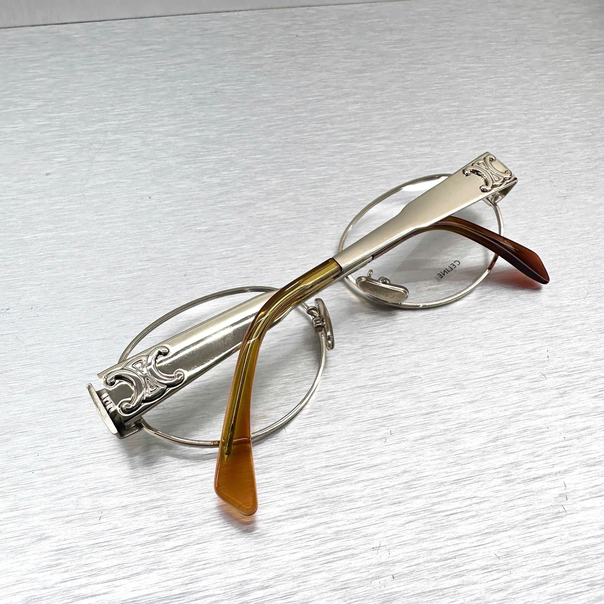 Celine CELINE Metal Triomphe CL50140U 30 Oval Glasses Size ONE SIZE - 2 Thumbnail