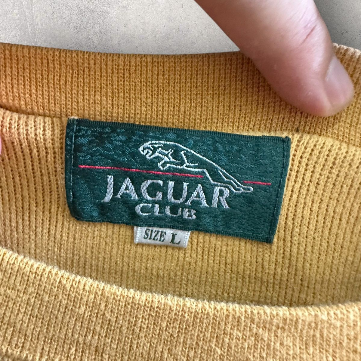 Designer × Vintage Vintage 90’s Jaguar Club Embroidery Knit Sweatshirt Size US L / EU 52-54 / 3 - 3 Thumbnail