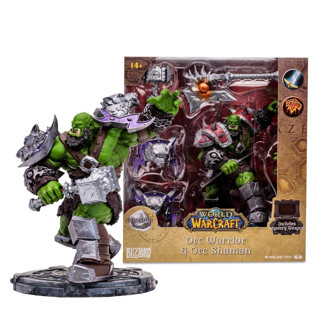 Other World of Warcraft Orc:McFarlane Toys Warrior/Shaman (Common) Size ONE SIZE - 6 Thumbnail