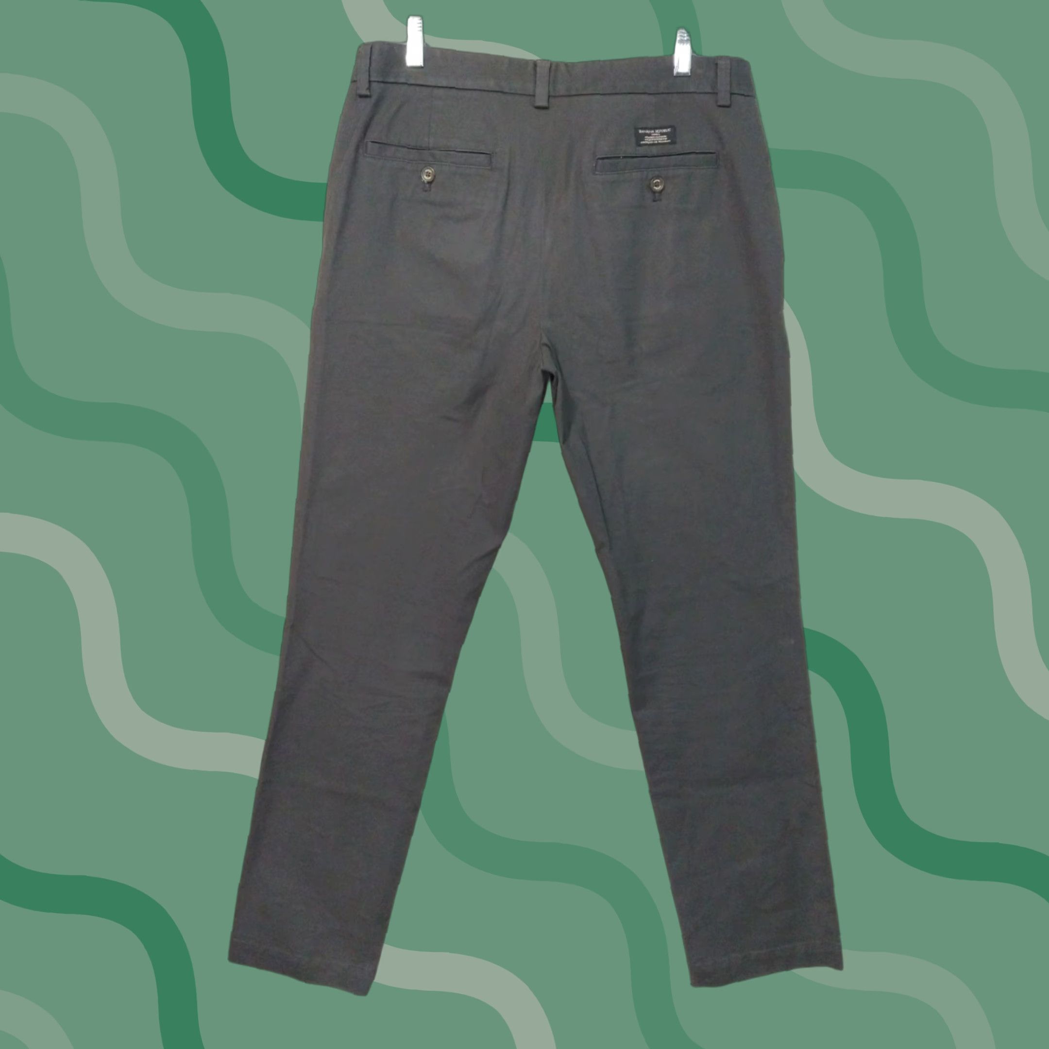 Banana Republic Banana Republic Pants Mens 33x34 Chino Flat Front Cotton Preppy Gray Size US 33 - 1 Thumbnail