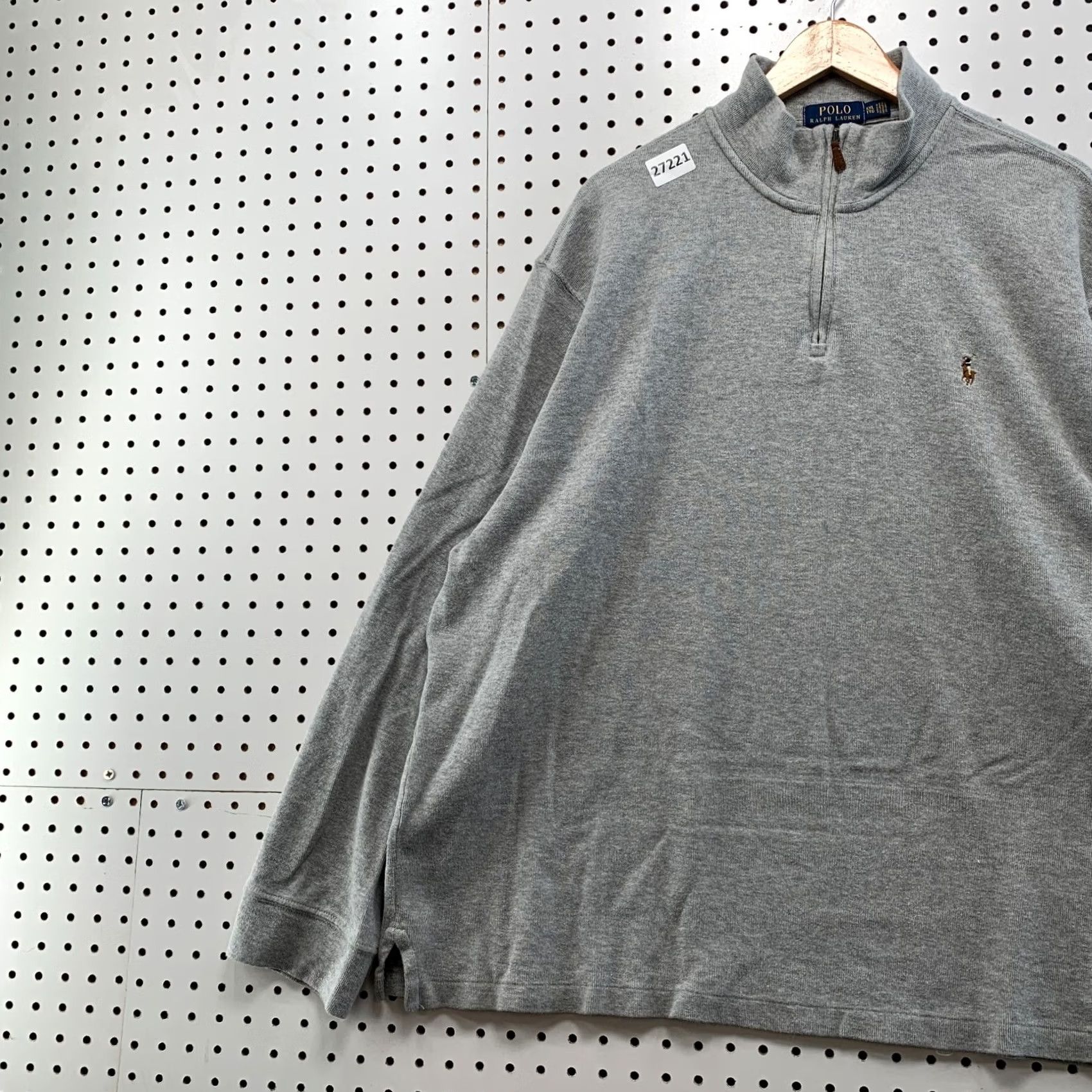 Polo Ralph Lauren Polo Ralph Lauren 1/4 Zip Pullover Sweater Gray Pony Estate Rib Mens 2XL 29x30 Size US XXL / EU 58 / 5 - 3 Thumbnail