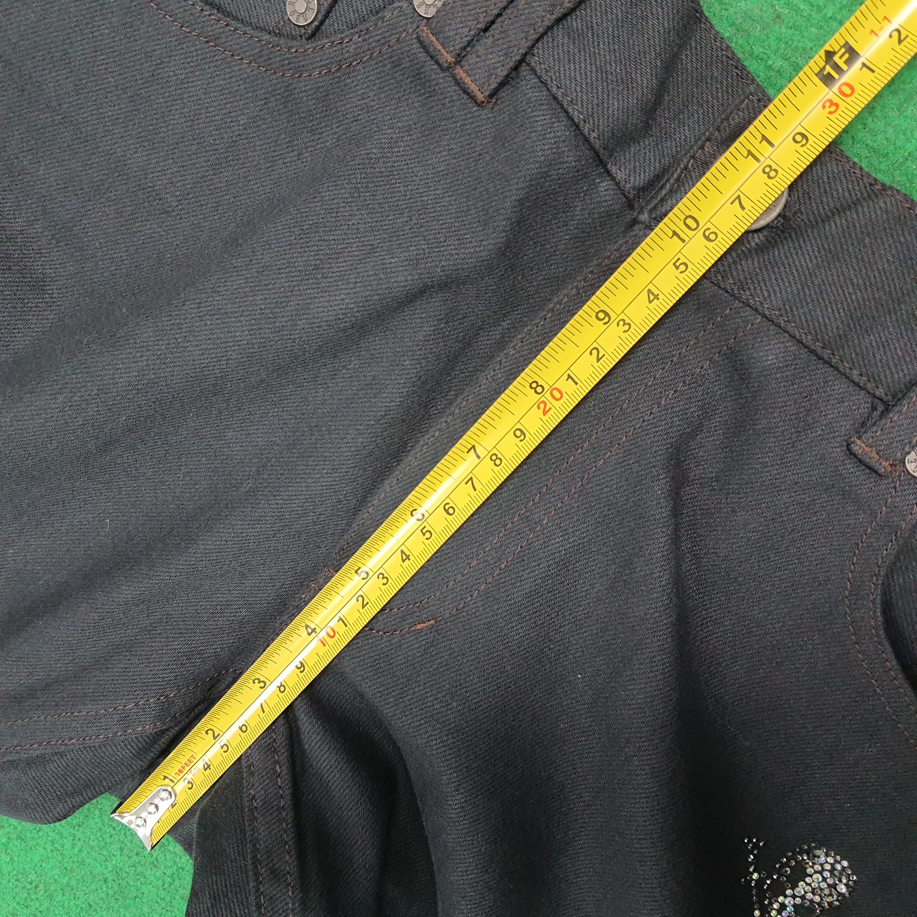 Japanese Brand Vintage Abordage Skull Rude Style Selvedge Pants C280N6 Size US 31 - 13 Thumbnail