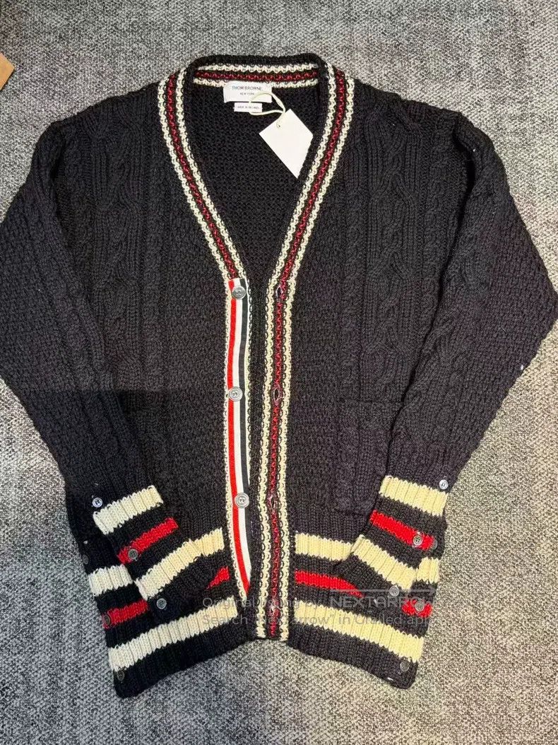 Thom Browne Thom Browne Wool Knit Cardigan Size US XL / EU 56 / 4 - 1 Thumbnail