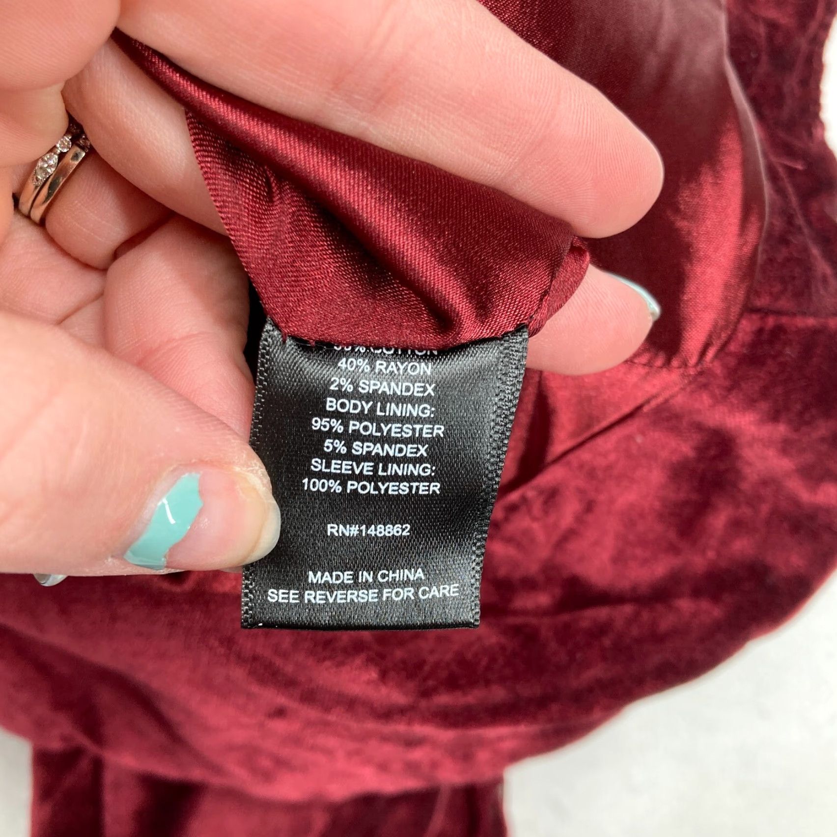 Torrid Torrid Velvet Moto Jacket Burgundy Lace-Up 2X Women Boho Romantic Velvet, Full Zip, Pockets, Fall, Spring, Winter, Plus Size" Size XXL / US 16-18 / IT 52-54 - 5 Thumbnail
