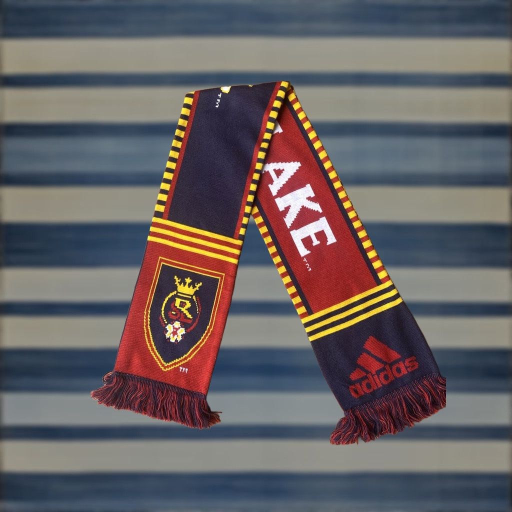 Adidas Adidas MLS Real Salt Lake Scarf Unisex Rectangle Knit Neck Warmer Double Sided Multicolor Sports Size ONE SIZE - 1 Thumbnail