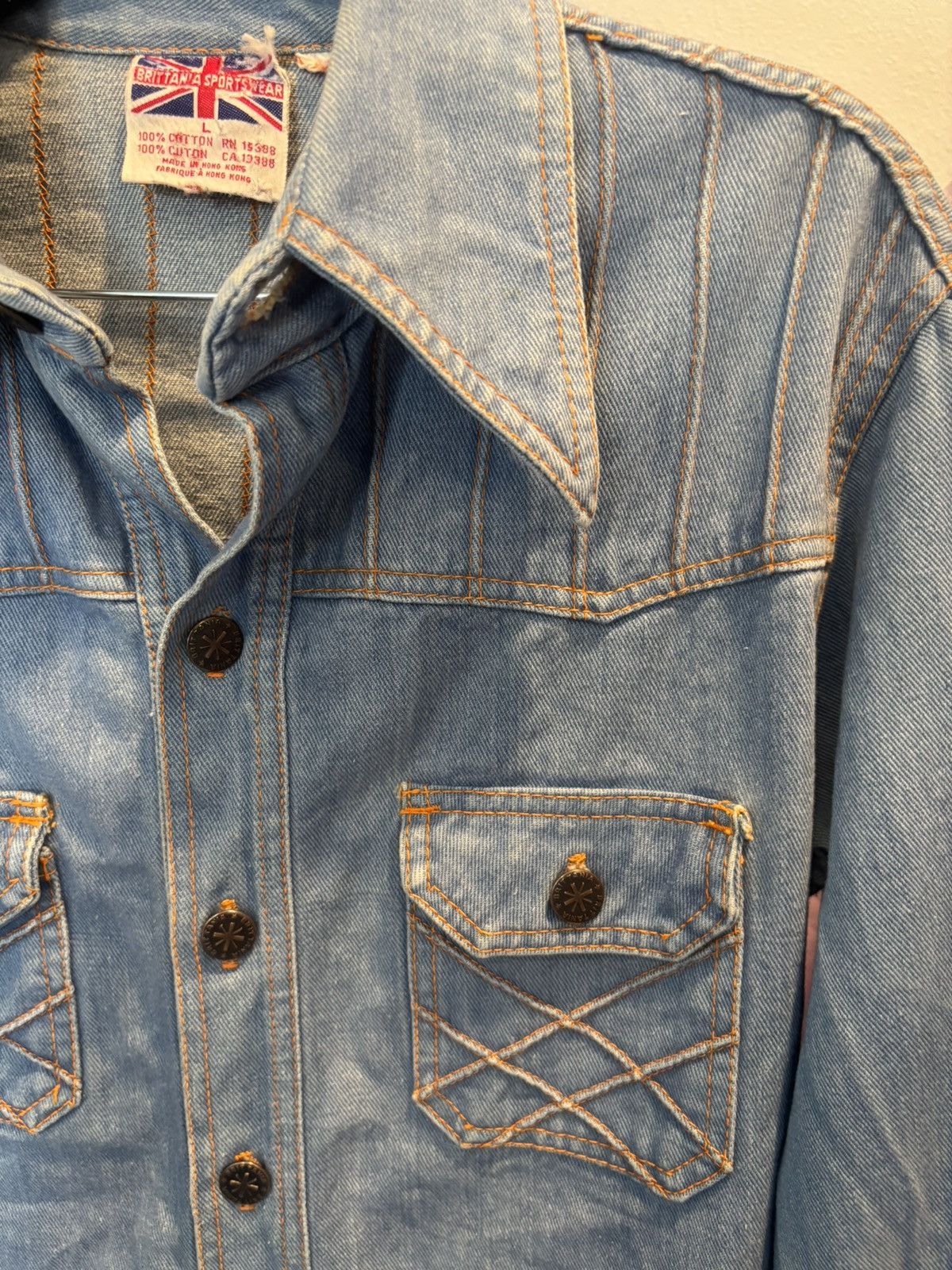 Japanese Brand Brittania Sportswear🏸 Denim Jacket Size US L / EU 52-54 / 3 - 6 Thumbnail