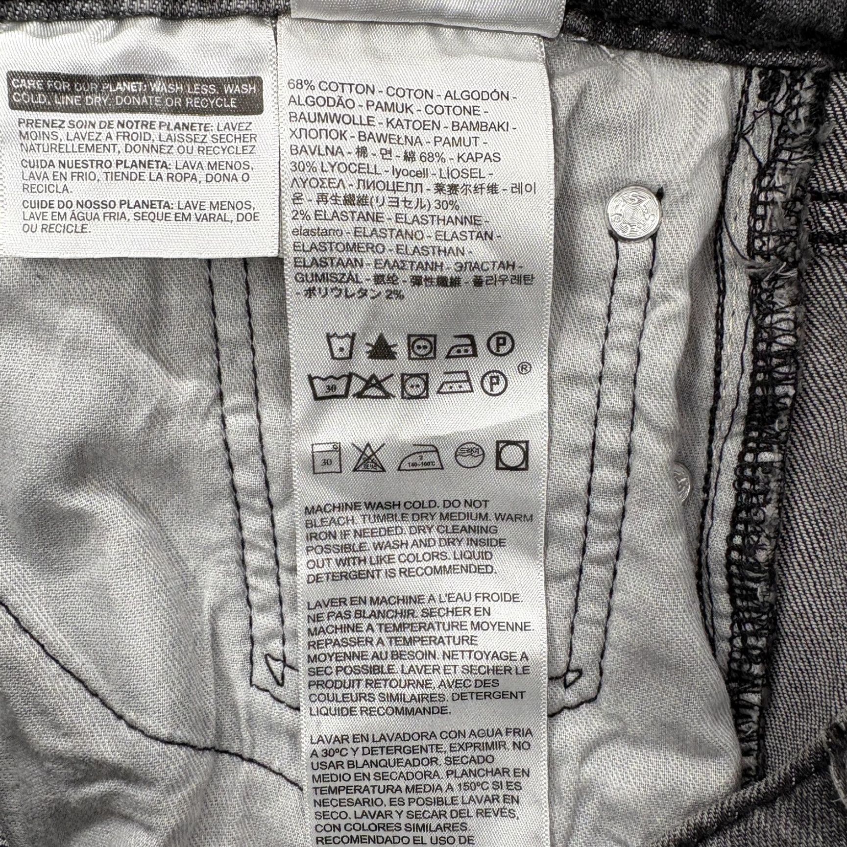 Levi's Levis 512 Jeans Mens 30x32 Gray Medium Wash Slim Tapered Denim Pants Suspenders? Size US 30 / EU 46 - 5 Thumbnail