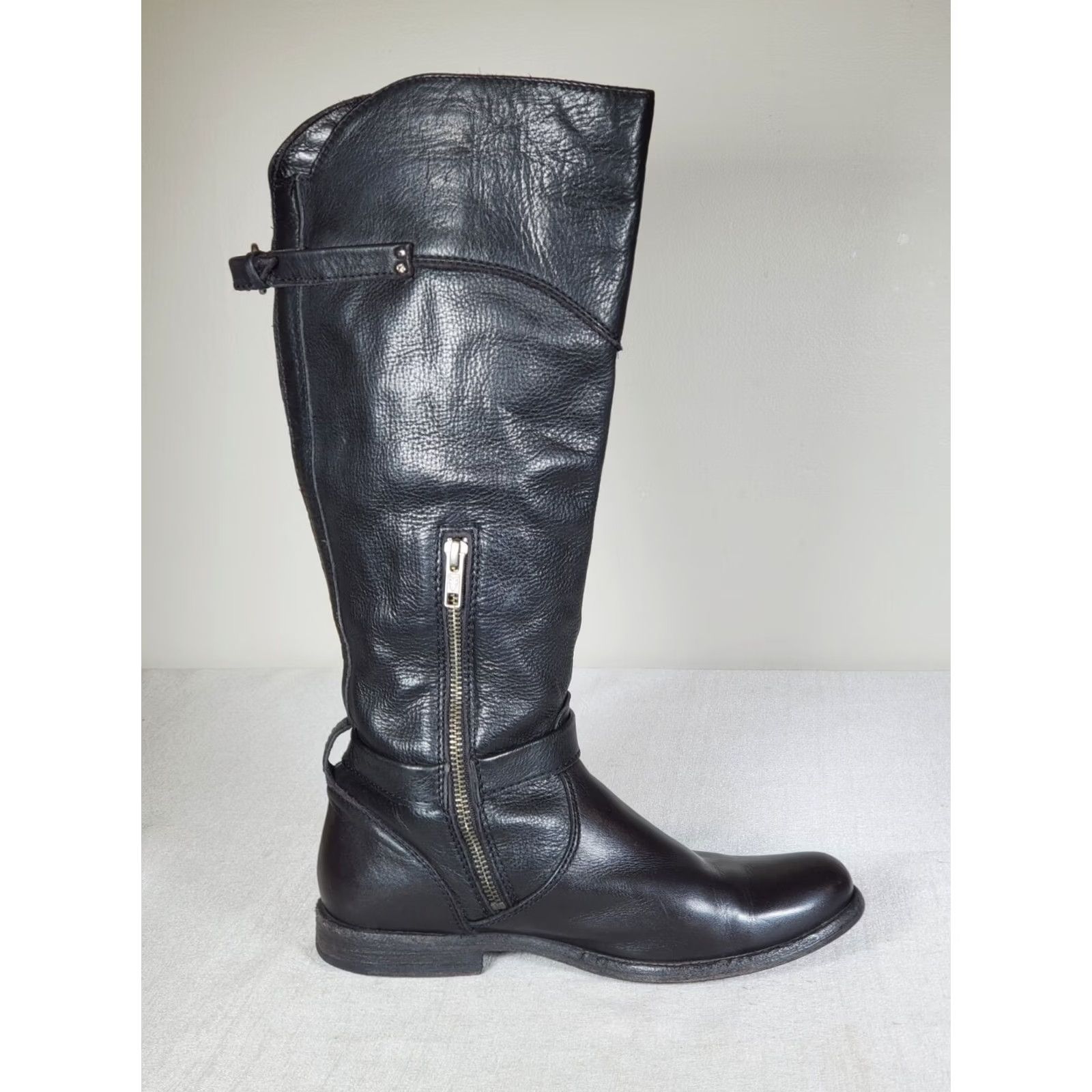 Frye FRYE Phillip Riding Boots Knee High Tall Black Leather Women's US 8.5 B Boots, Riding, Leather, Knee High, Black, Zap? Size US 9 / IT 39 - 4 Thumbnail