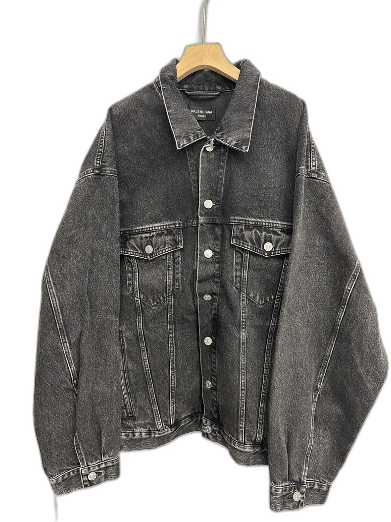 Balenciaga Balenciaga Balenciaga Back Rhinestone Denim Jacket Size L Size US L / EU 52-54 / 3 - 1 Thumbnail