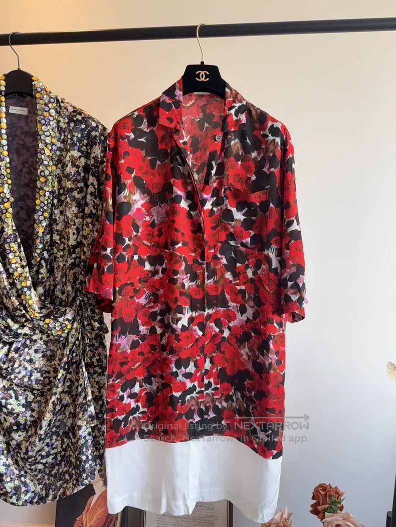 Dries Van Noten Dries Van Noten Red floral dress Size XS / US 0-2 / IT 36-38 - 1 Thumbnail