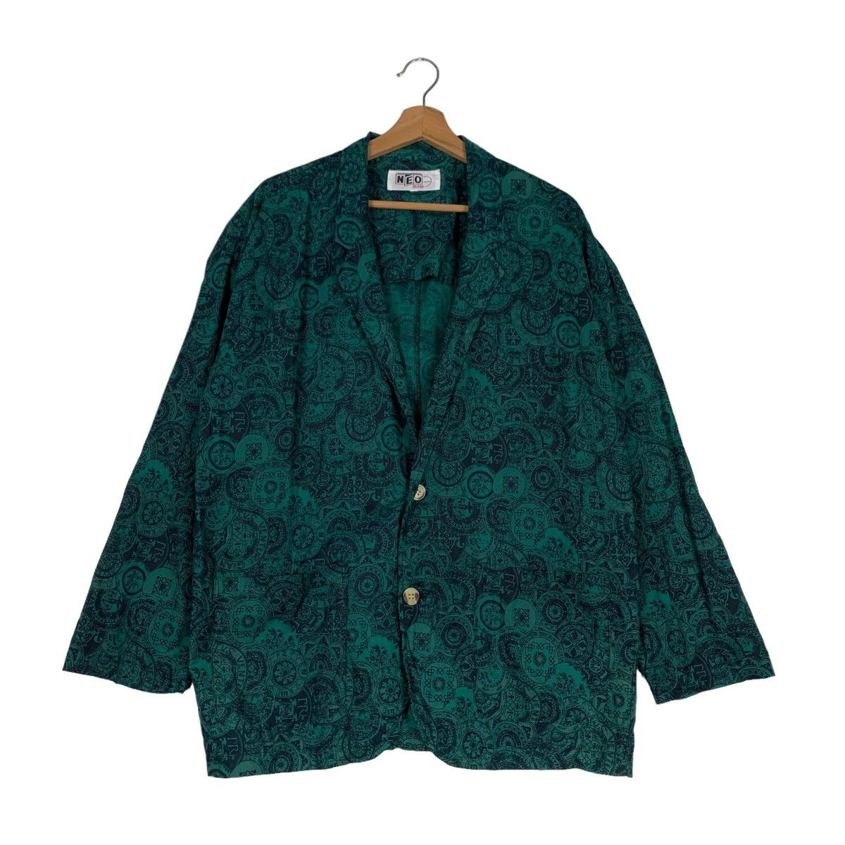 Japanese Brand NEO BLOOD TOKYO Fullprint Casual Jacket #0892-C40 Size US L / EU 52-54 / 3 - 1 Thumbnail
