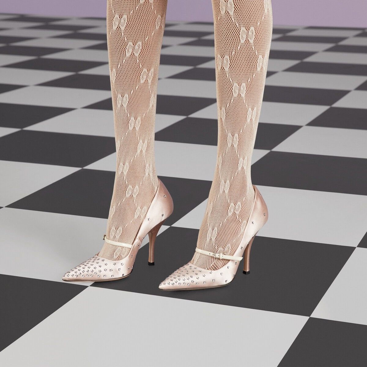 Gucci o1s1wg110125 High Heels Pumps With Stars in Light Pink Size US 10 / IT 40 - 6 Thumbnail