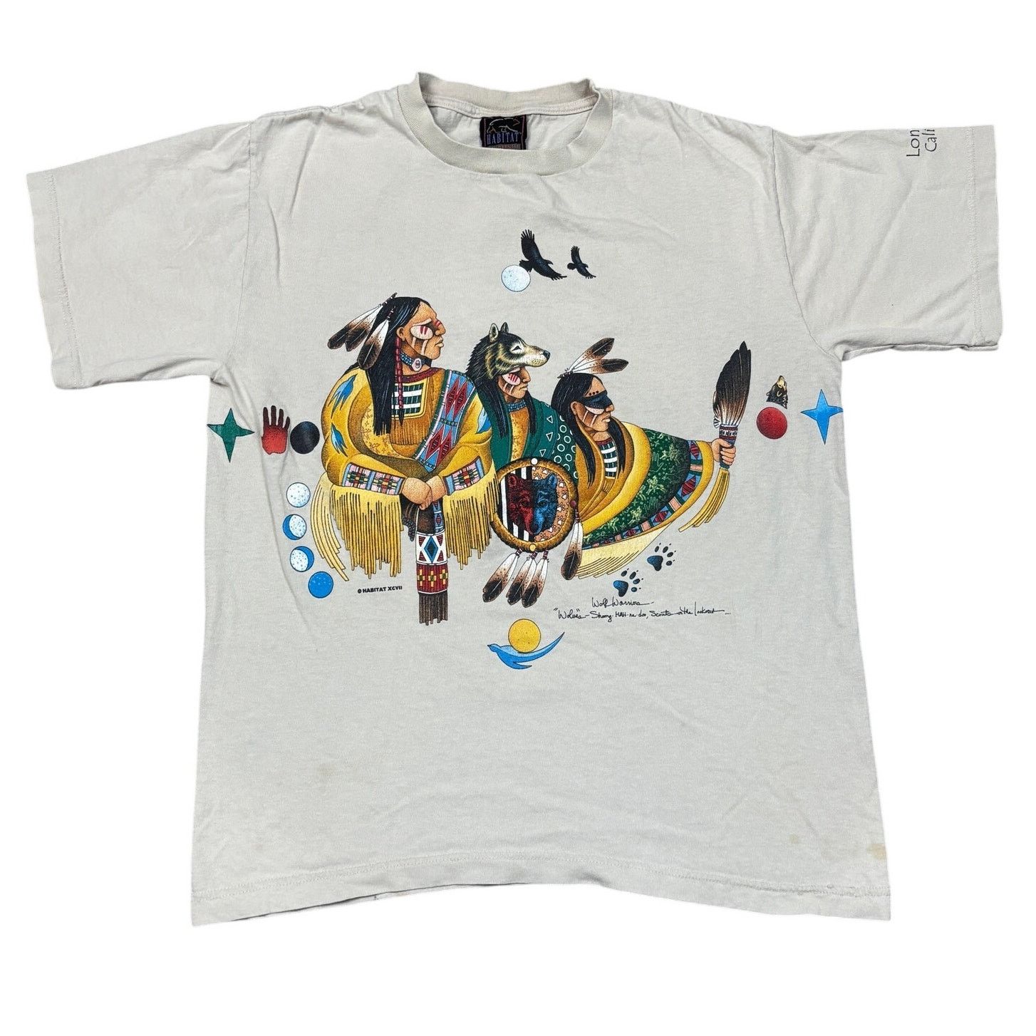 Habitat × Vintage Vintage 90s Habitat Wolf Warriors Lone Pine Shirt Mens Large Size US L / EU 52-54 / 3 - 1 Thumbnail