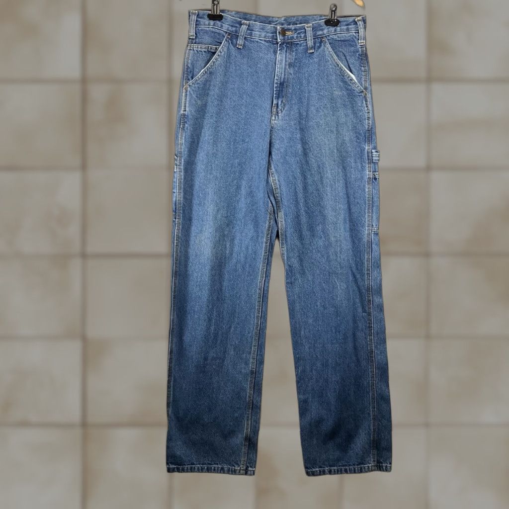 Denime RK Brand Men's Carpenter Jeans 34x34 Blue Straight Leg Heavy Denim Work Wear 90s Classic Size US 34 / EU 50 - 1 Thumbnail