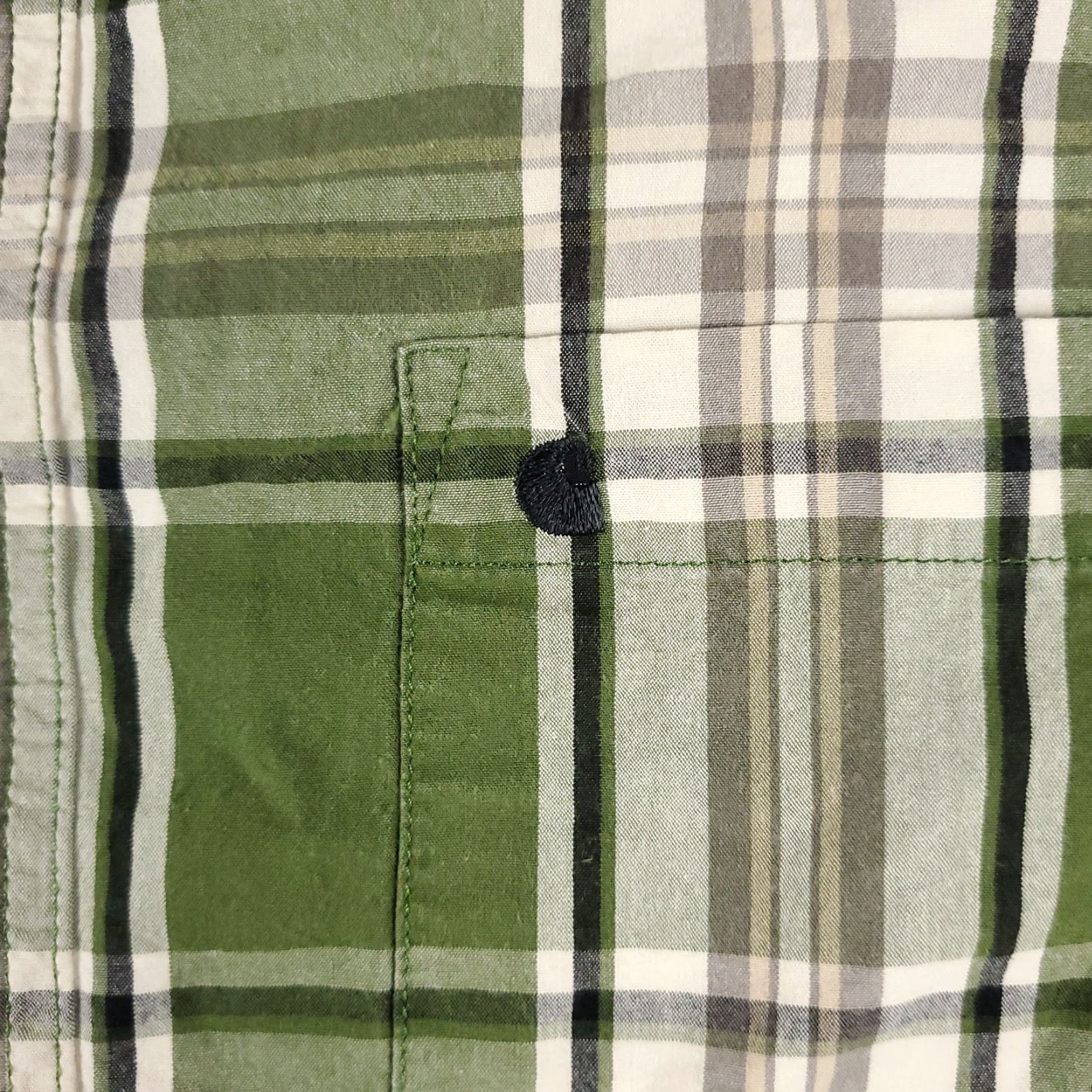 Carhartt VINTAGE Carhartt Shirt Mens L Beige Green Plaid Casual Button Up Short Sleeve Size US L / EU 52-54 / 3 - 2 Thumbnail