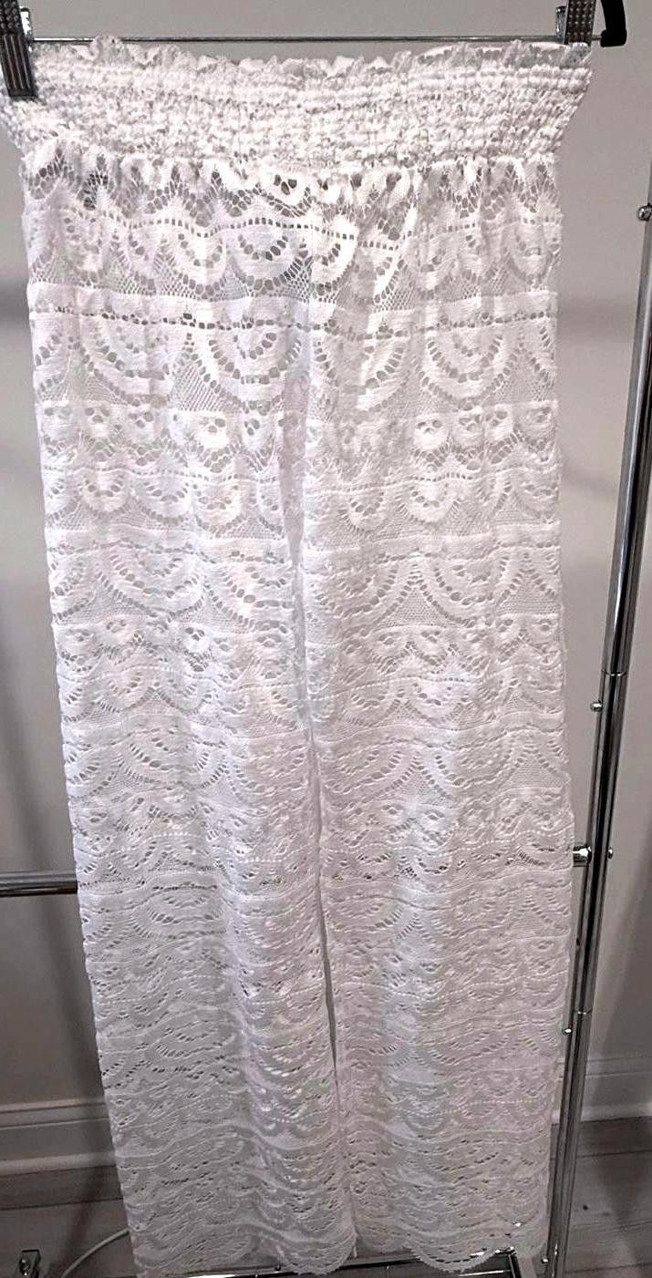 Other Chic White Lace Palazzo Pants Coverup,Size M Size ONE SIZE - 2 Thumbnail