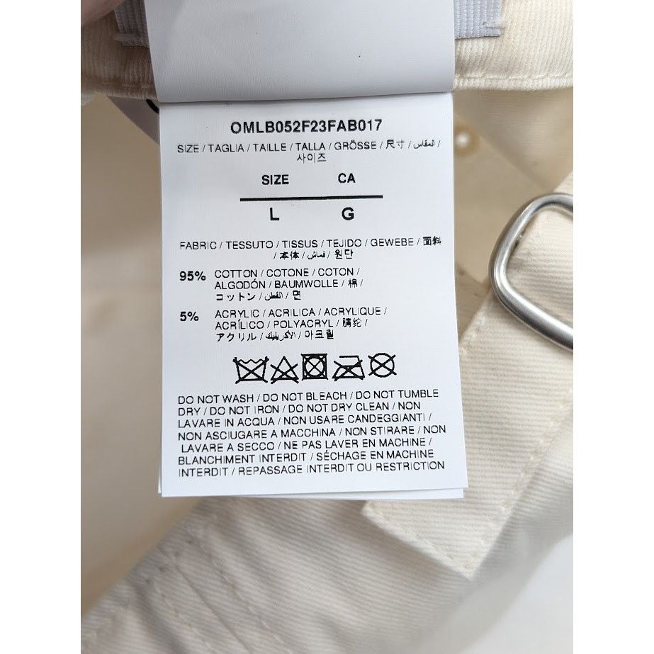 Off-White o1rshd1 Q: 3 / Size : L / Garm Dyed Baseball in Ivory Black Size ONE SIZE - 19 Thumbnail
