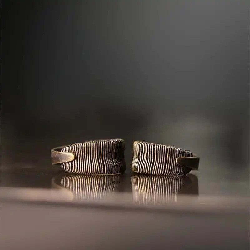 Jewelry × Vintage Original new Thai silver copper wire adjustable ring Size ONE SIZE - 2 Thumbnail