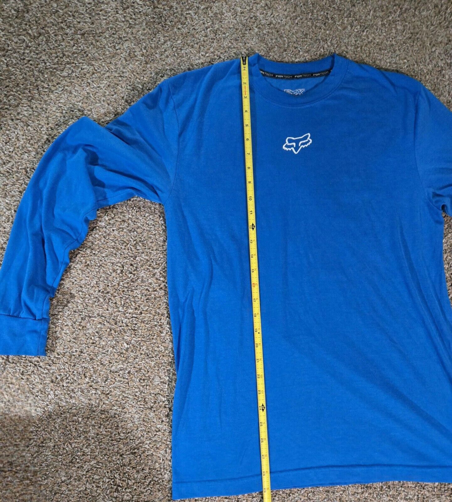 Designer Fox Foxtech Blue Long Sleeve T-shirt Size Medium Size US M / EU 48-50 / 2 - 4 Thumbnail