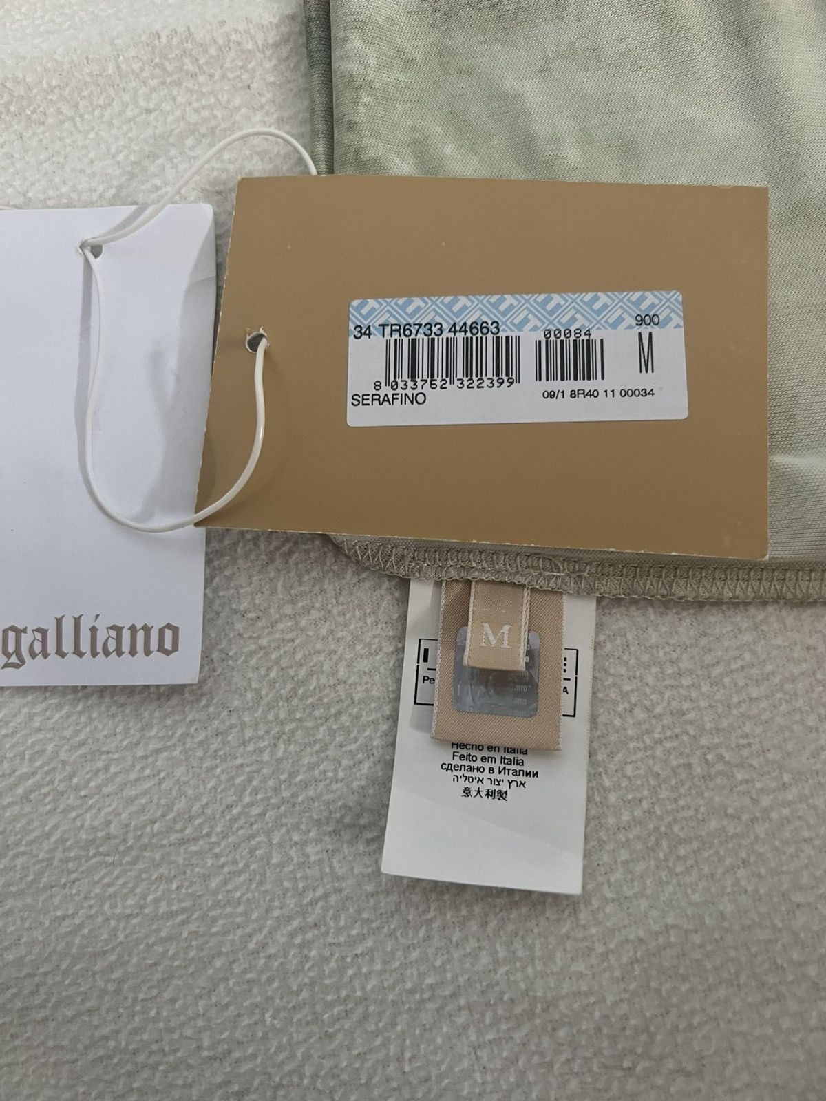 John Galliano Pristine JOHN GALLIANO "Serafino" Archival Print Top – Early Size M / US 6-8 / IT 42-44 - 8 Thumbnail