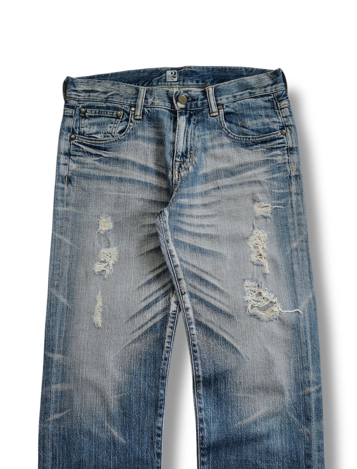 Japanese Brand THREE DOTS TURQUOISE JAPAN DISTRESSED JEANS Size US 30 / EU 46 - 1 Thumbnail