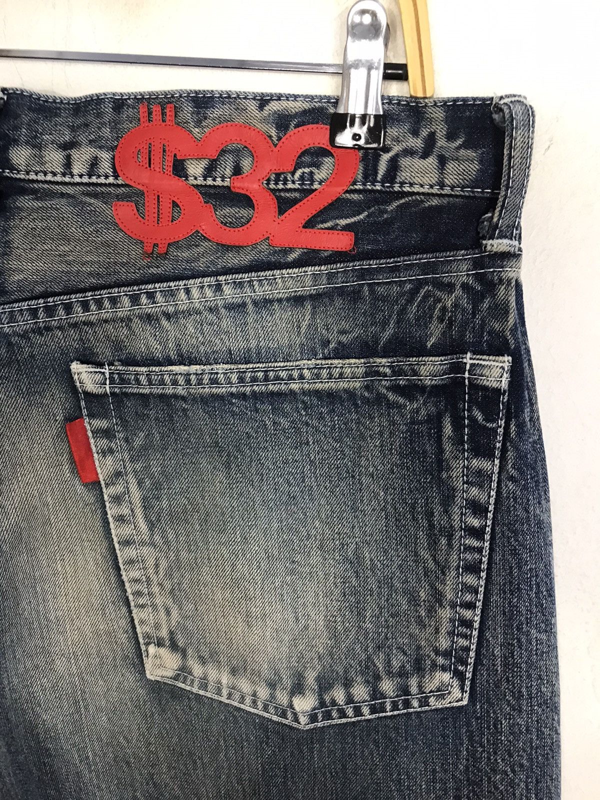 Japanese Brand Vtg Swagger Light Wash The Back Side Logo Money Jeans Size US 34 / EU 50 - 11 Thumbnail