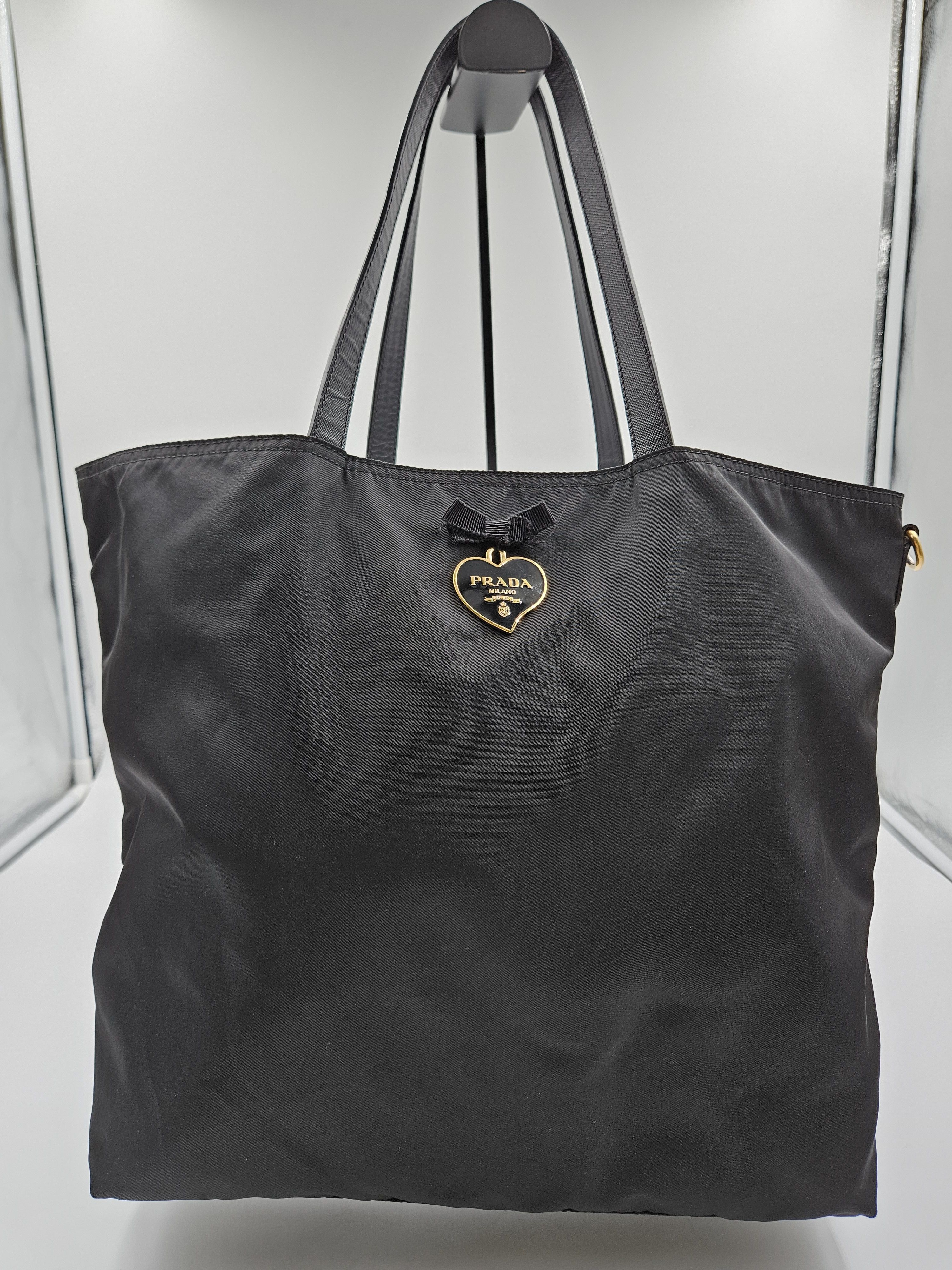Prada Black Tessuto Nylon Panda Tote Size ONE SIZE - 7 Thumbnail